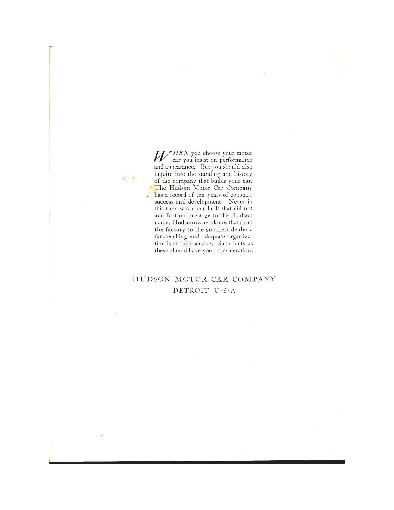 1919 Hudson Super-Six Brochure Page 8